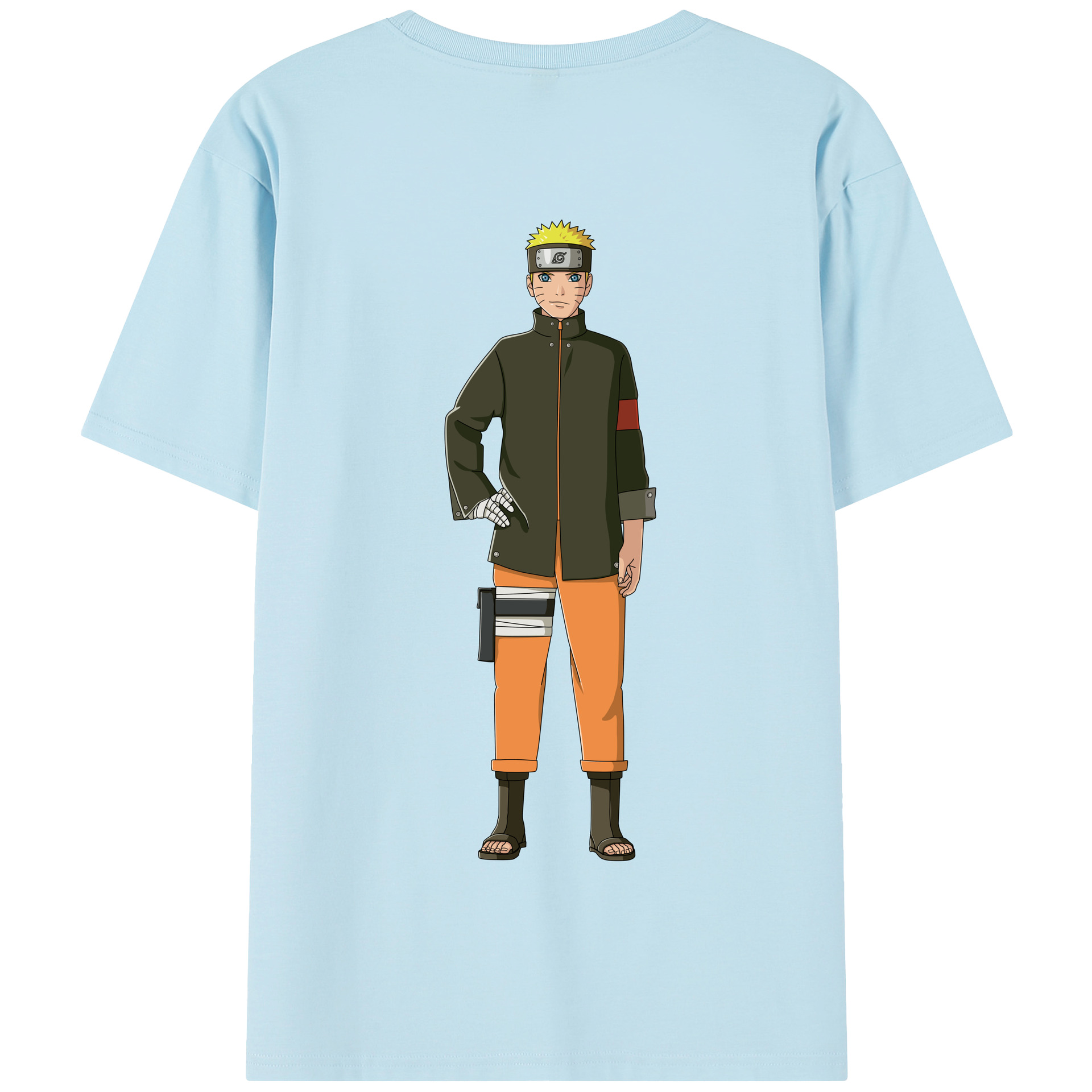 （画像用） NARUTO -ナルト- うずまき ナルト Uzumaki Naruto 綿100％半袖Tシャツ（背面プリント）